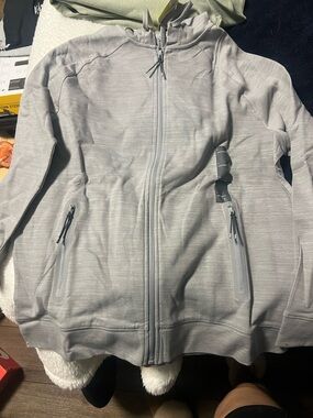 all in motion Heather Light Gray Full-Zip Hoodie